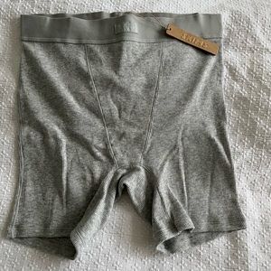NWT Skims Cotton Rib boxer size small in light heather grey
